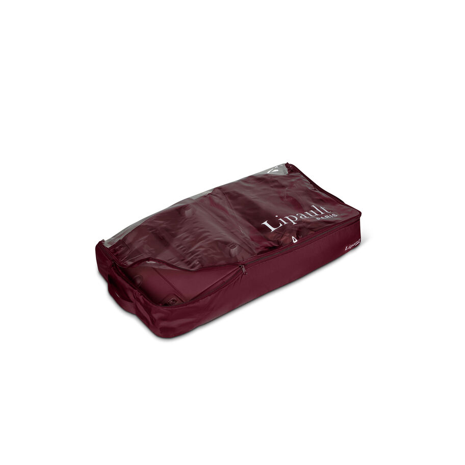 Lipault Foldable Plume Wheeled Duffel, Bordeaux, Packed in Storage Cover image number 1